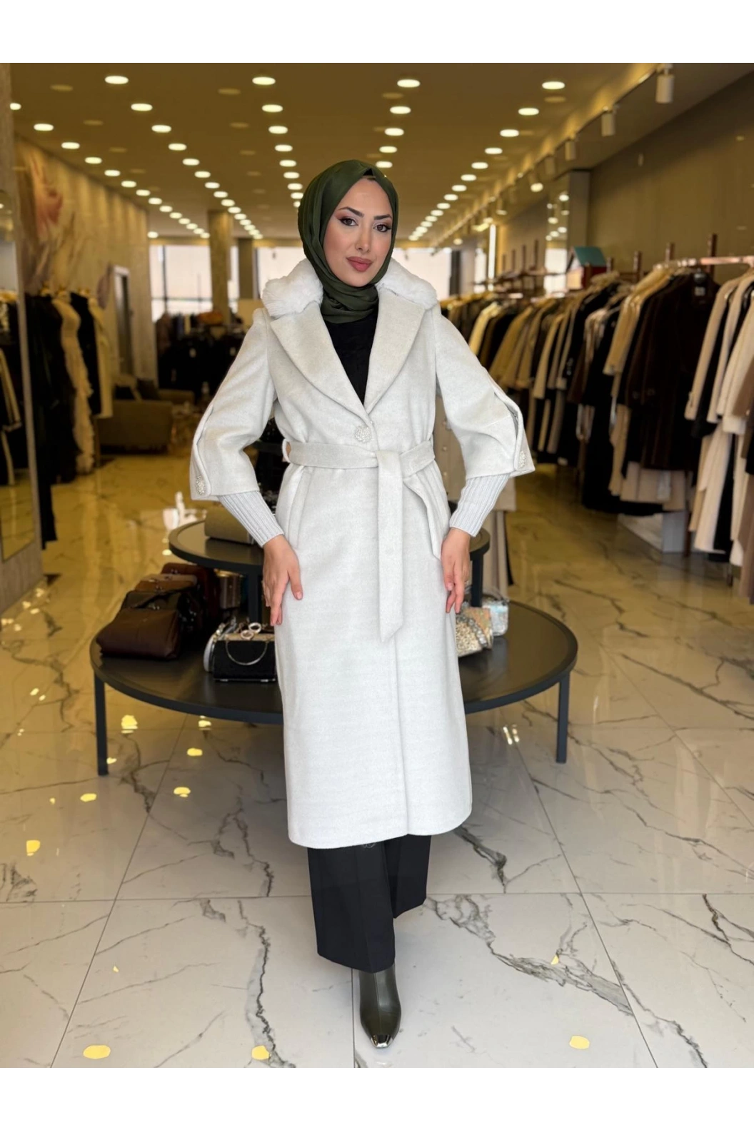 MATEKS-SİMLİ KAŞE KABAN EKRU