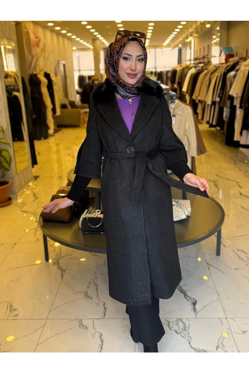 MATEKS-SİMLİ KAŞE KABAN SİYAH