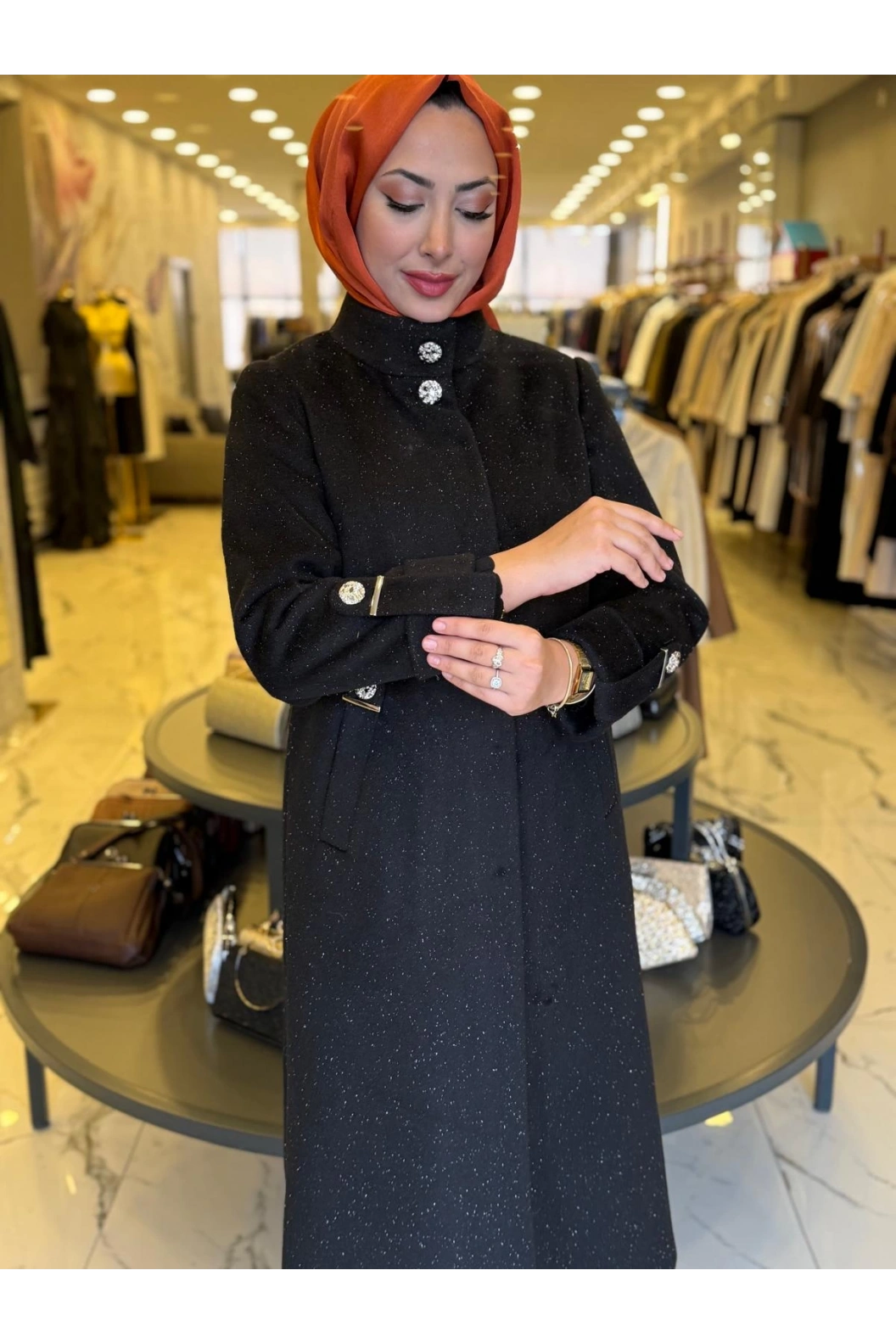 MATEKS-SİMLİ KAŞE KABAN SİYAH