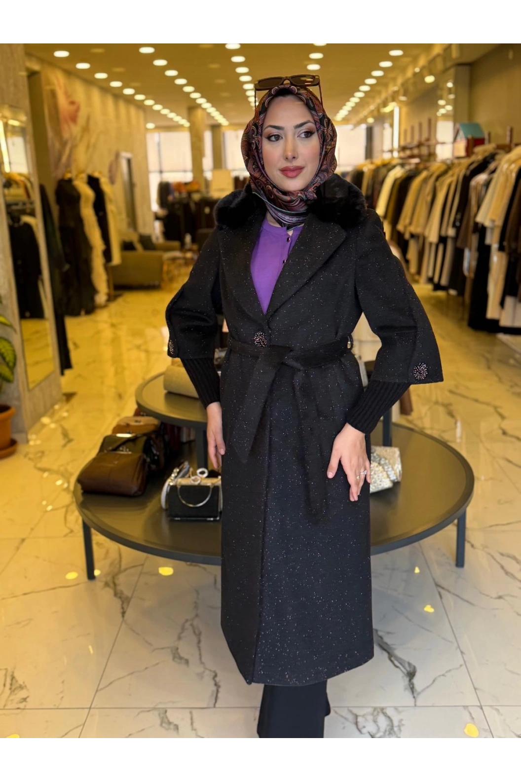 MATEKS-SİMLİ KAŞE KABAN SİYAH