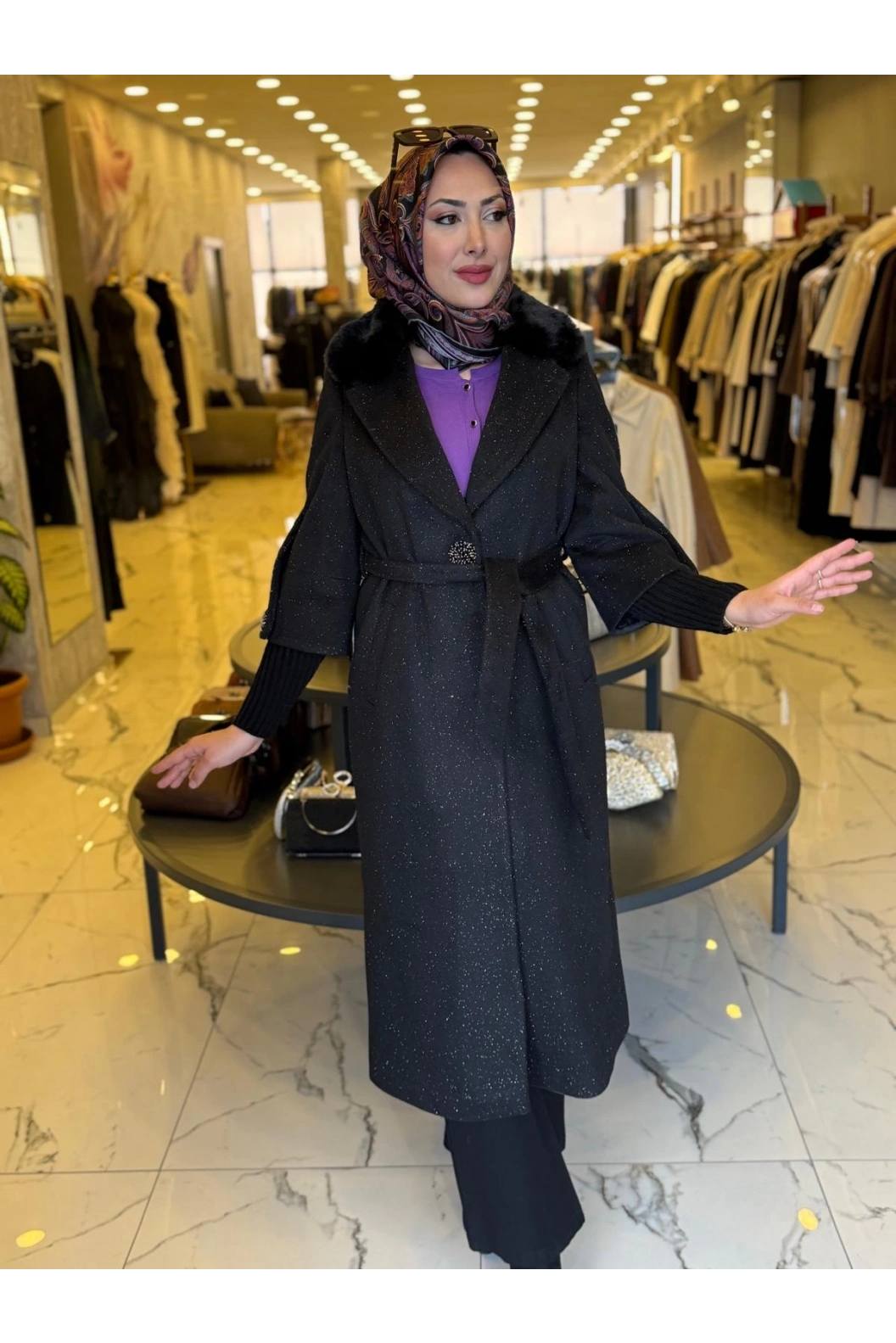 MATEKS-SİMLİ KAŞE KABAN SİYAH