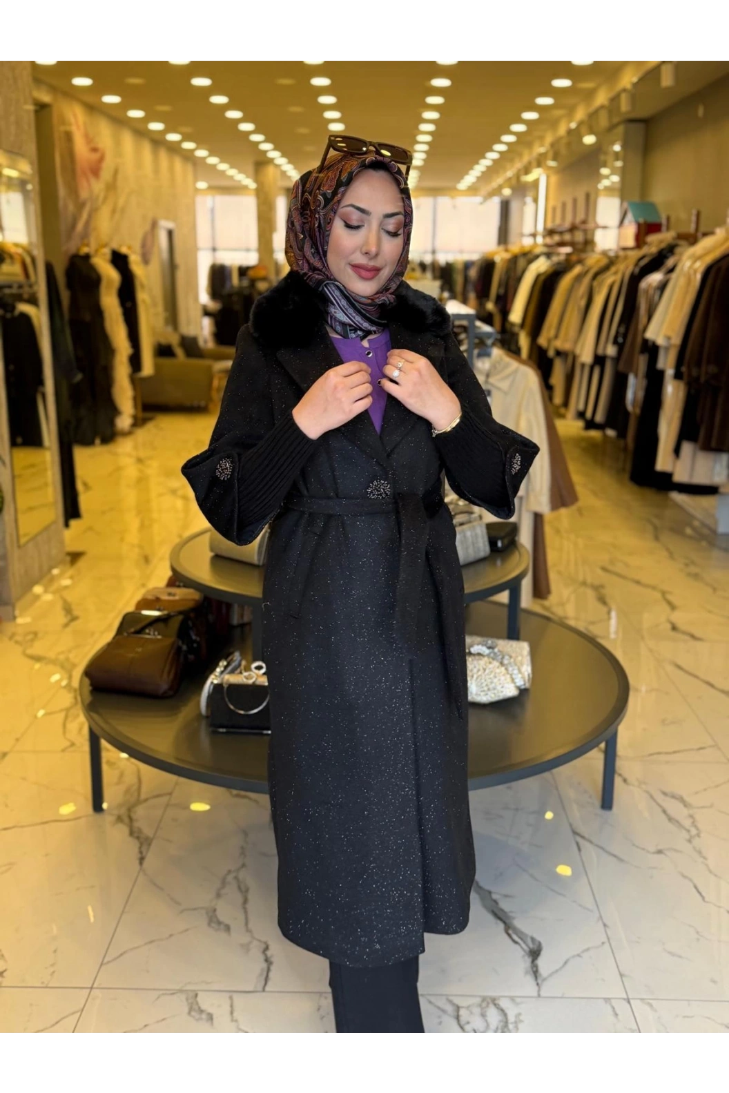 MATEKS-SİMLİ KAŞE KABAN SİYAH