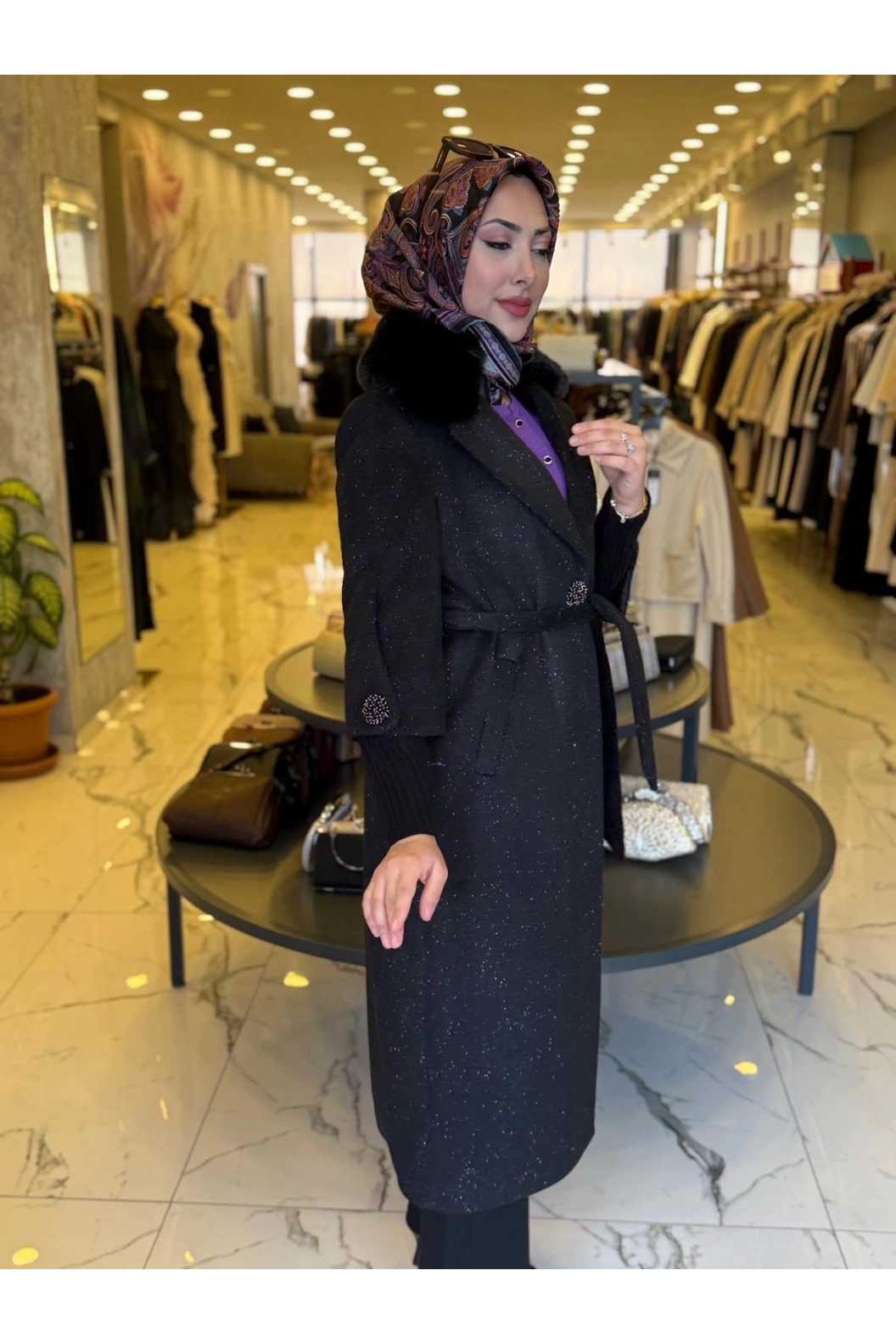 MATEKS-SİMLİ KAŞE KABAN SİYAH