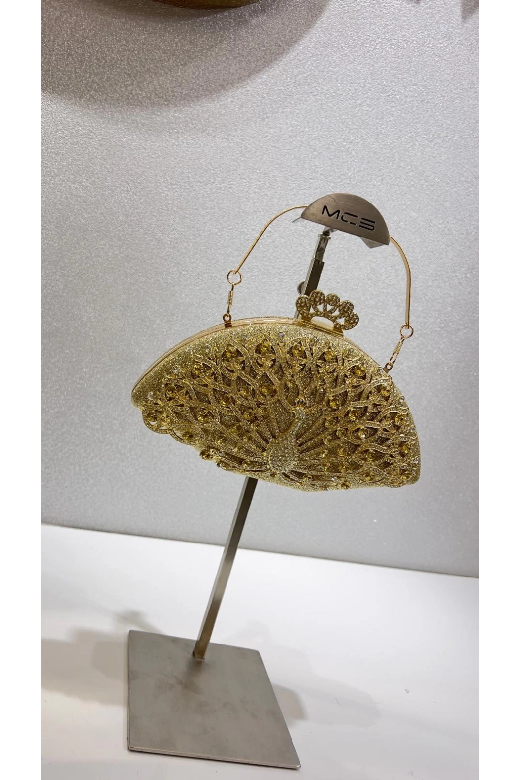 MERİHCE-TAŞLI ABİYE ÇANTA GOLD