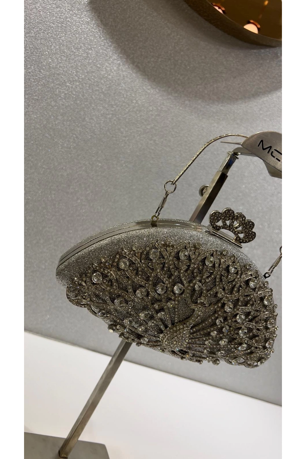 MERİHCE-TAŞLI ABİYE ÇANTA GÜMÜŞ