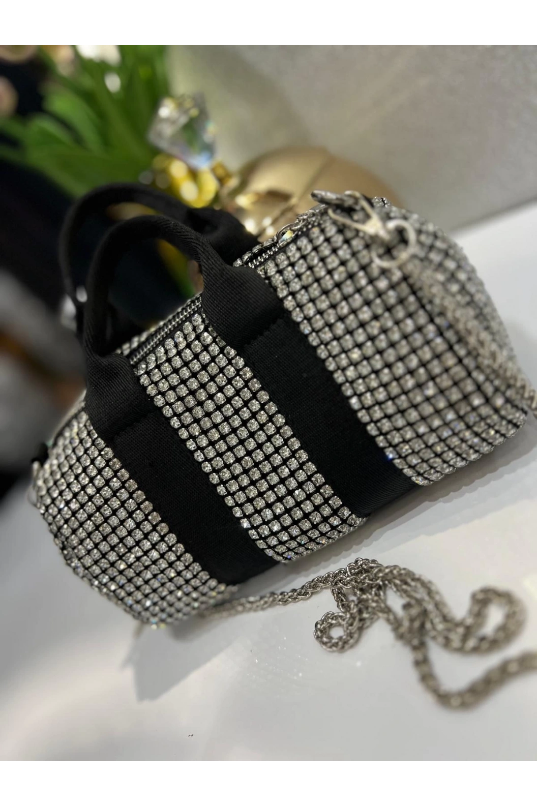 MERİHCE-TAŞLI ABİYE ÇANTA SİYAH