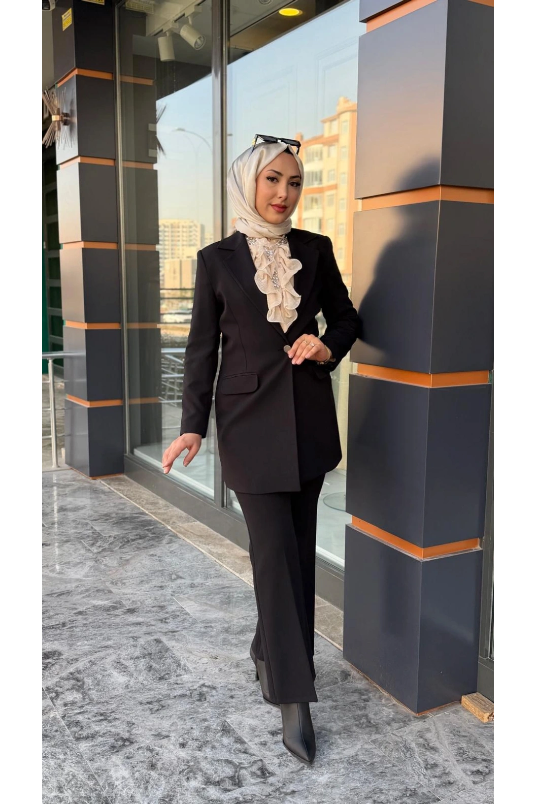 MODİVA-BLAZER CEKET SİYAH