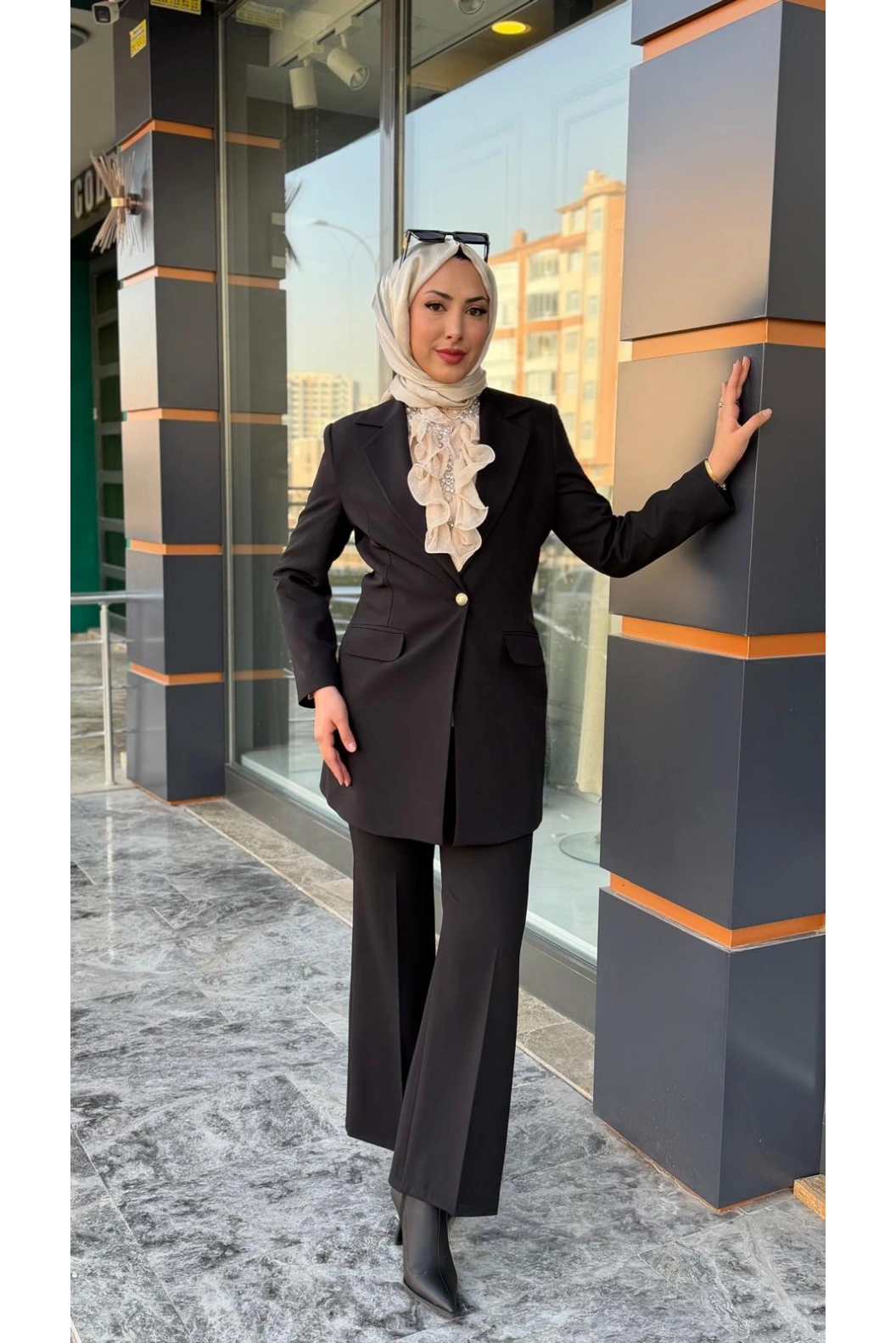 MODİVA-BLAZER CEKET SİYAH