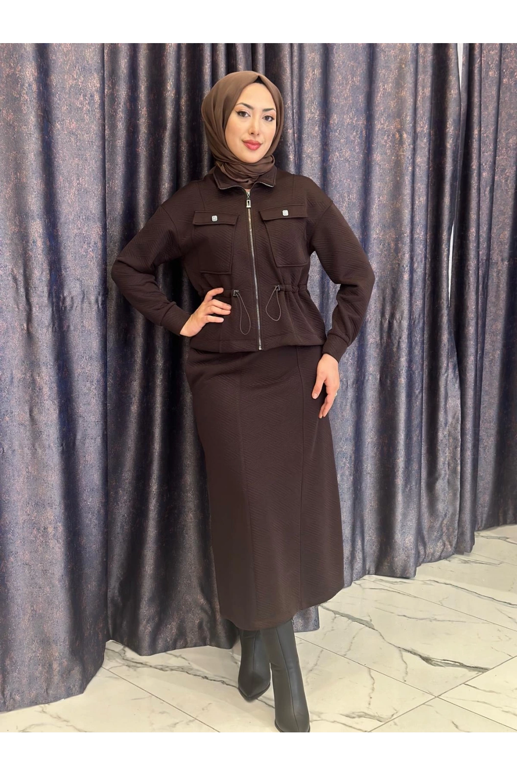 MY312-CEPLİ ETEKLİ TAKIM KAHVE