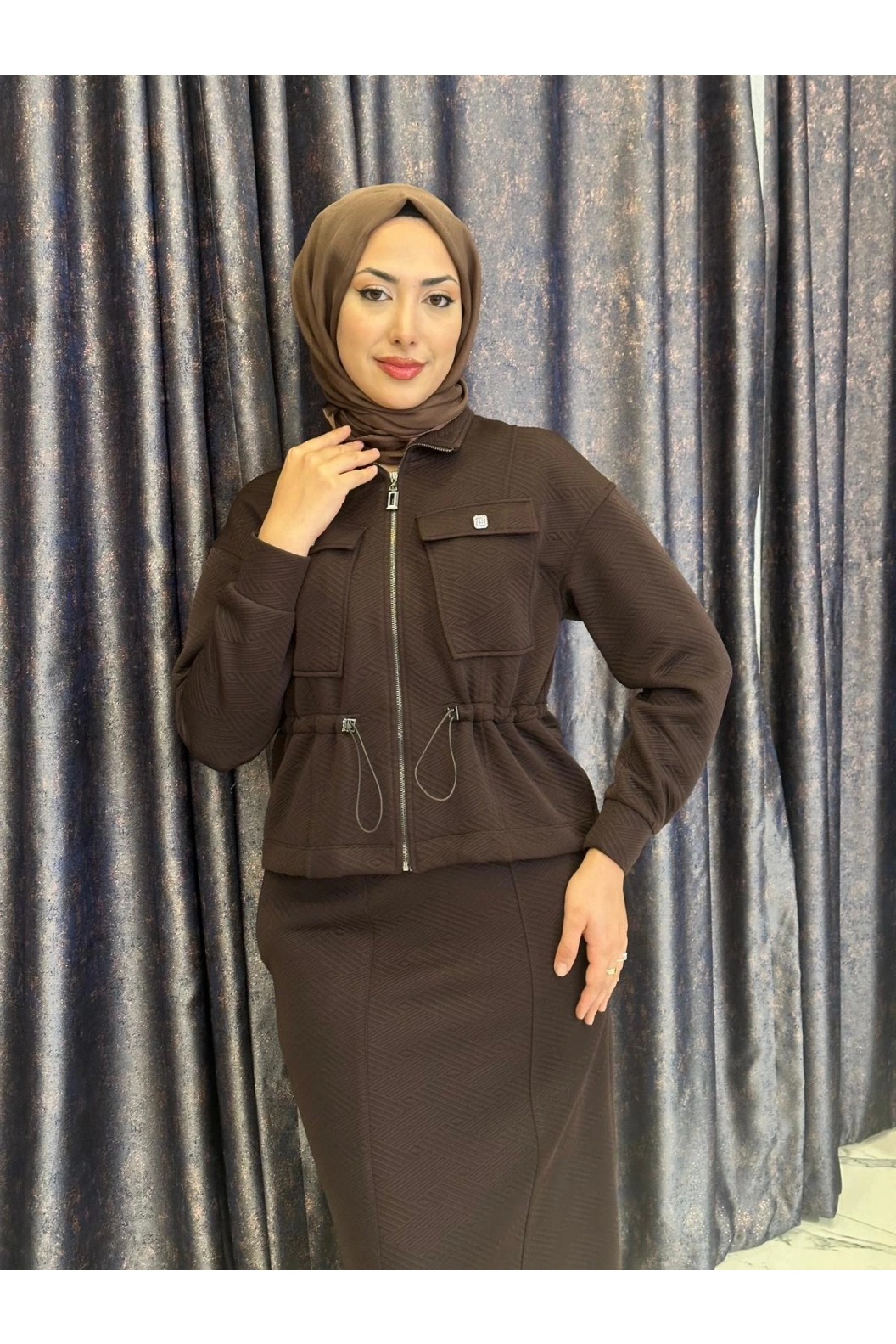 MY312-CEPLİ ETEKLİ TAKIM KAHVE