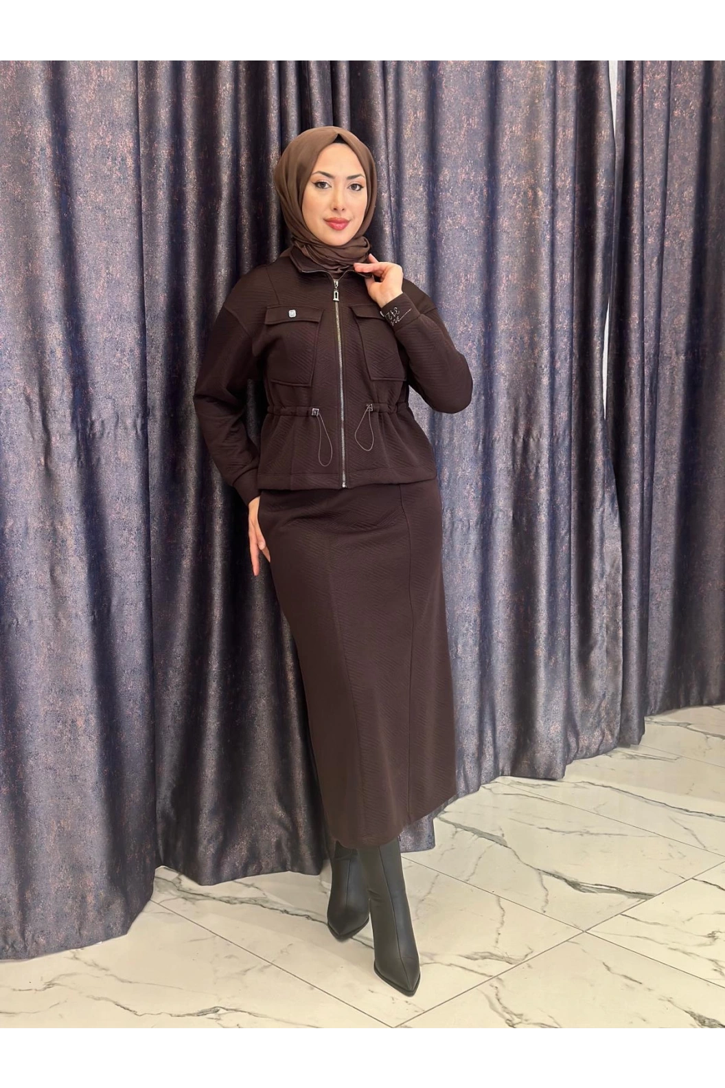 MY312-CEPLİ ETEKLİ TAKIM KAHVE