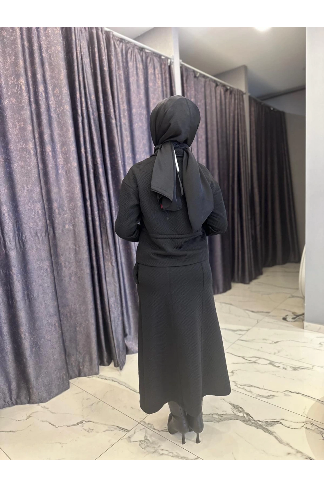 MY312-CEPLİ ETEKLİ TAKIM SİYAH