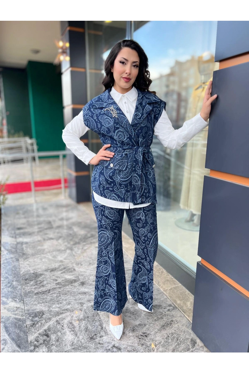 MY312-İSPANYOL PAÇA DENİM PANTOLON LACİVERT