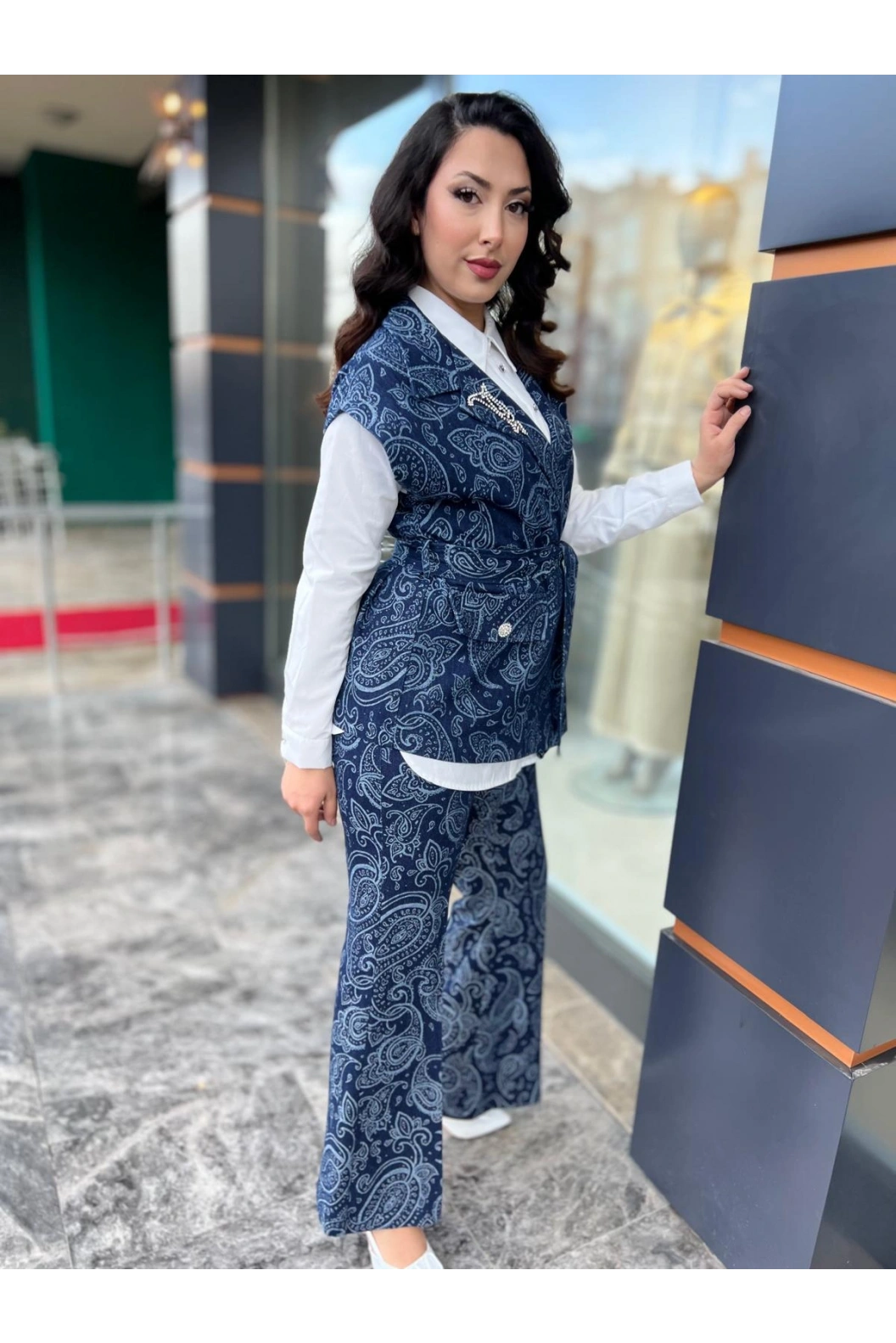 MY312-İSPANYOL PAÇA DENİM PANTOLON LACİVERT