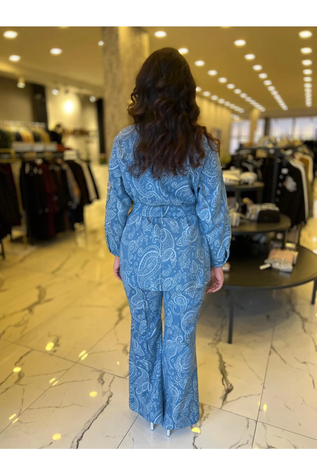 MY312-İSPANYOL PAÇA DENİM PANTOLON MAVİ