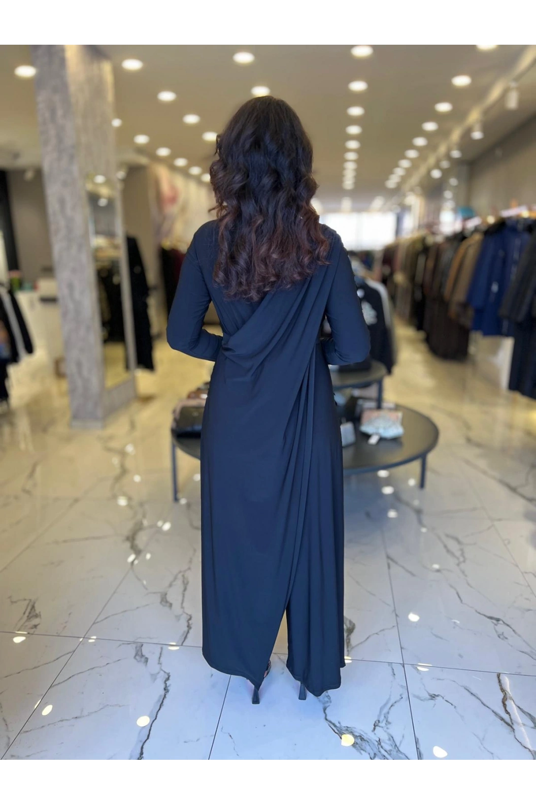 MY312-KEMER DETAYLI TUNİK SİYAH