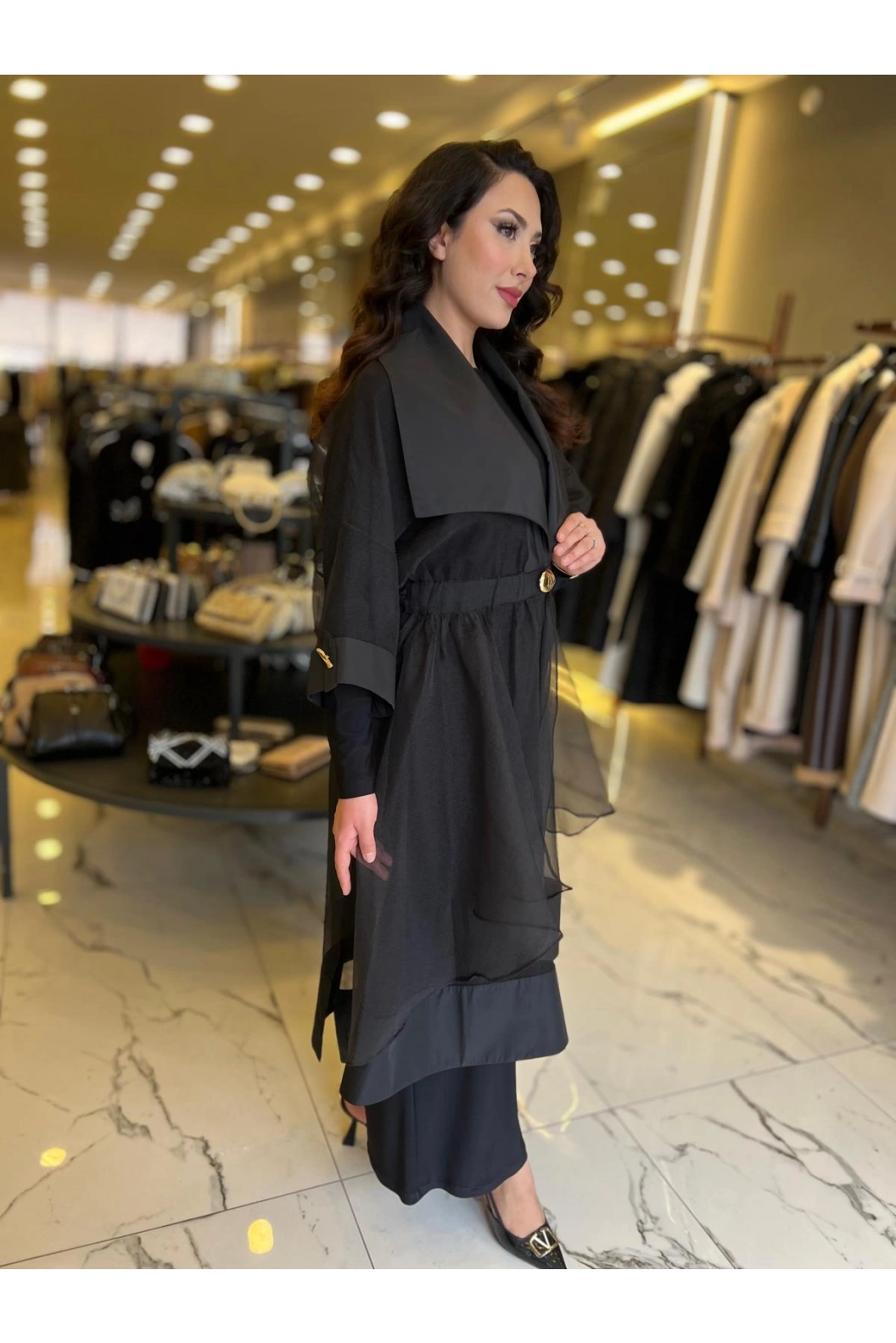 MY312-KOLLARI DÜĞMELİ TULUM TAKIM SİYAH