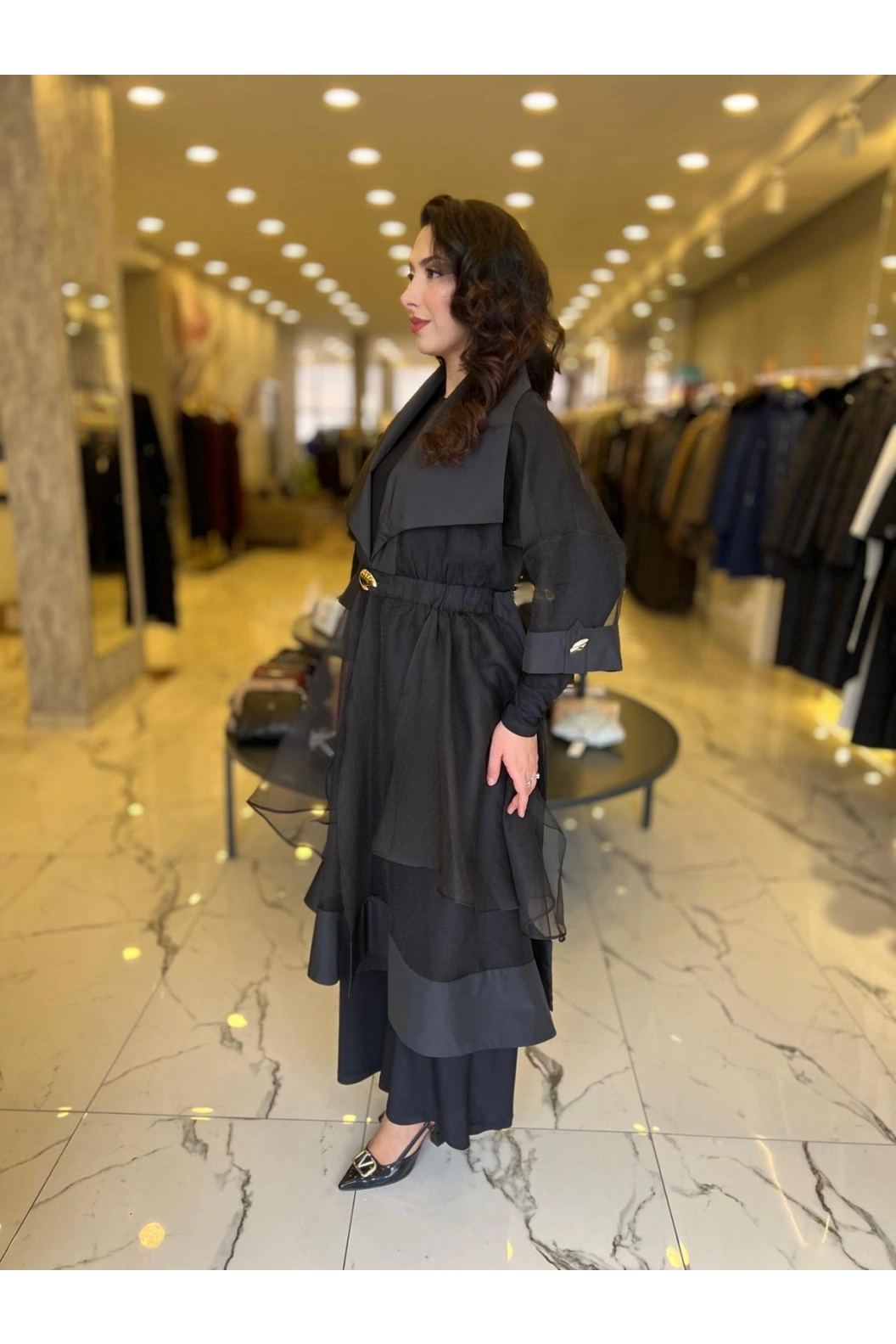 MY312-KOLLARI DÜĞMELİ TULUM TAKIM SİYAH