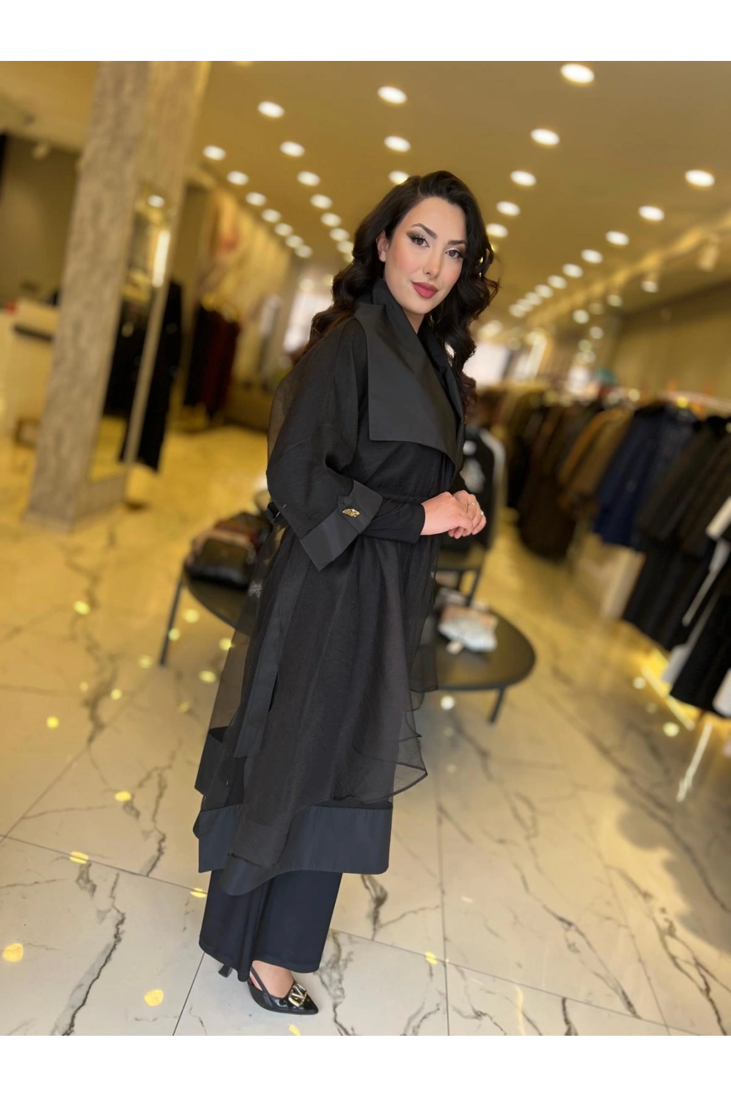 MY312-KOLLARI DÜĞMELİ TULUM TAKIM SİYAH