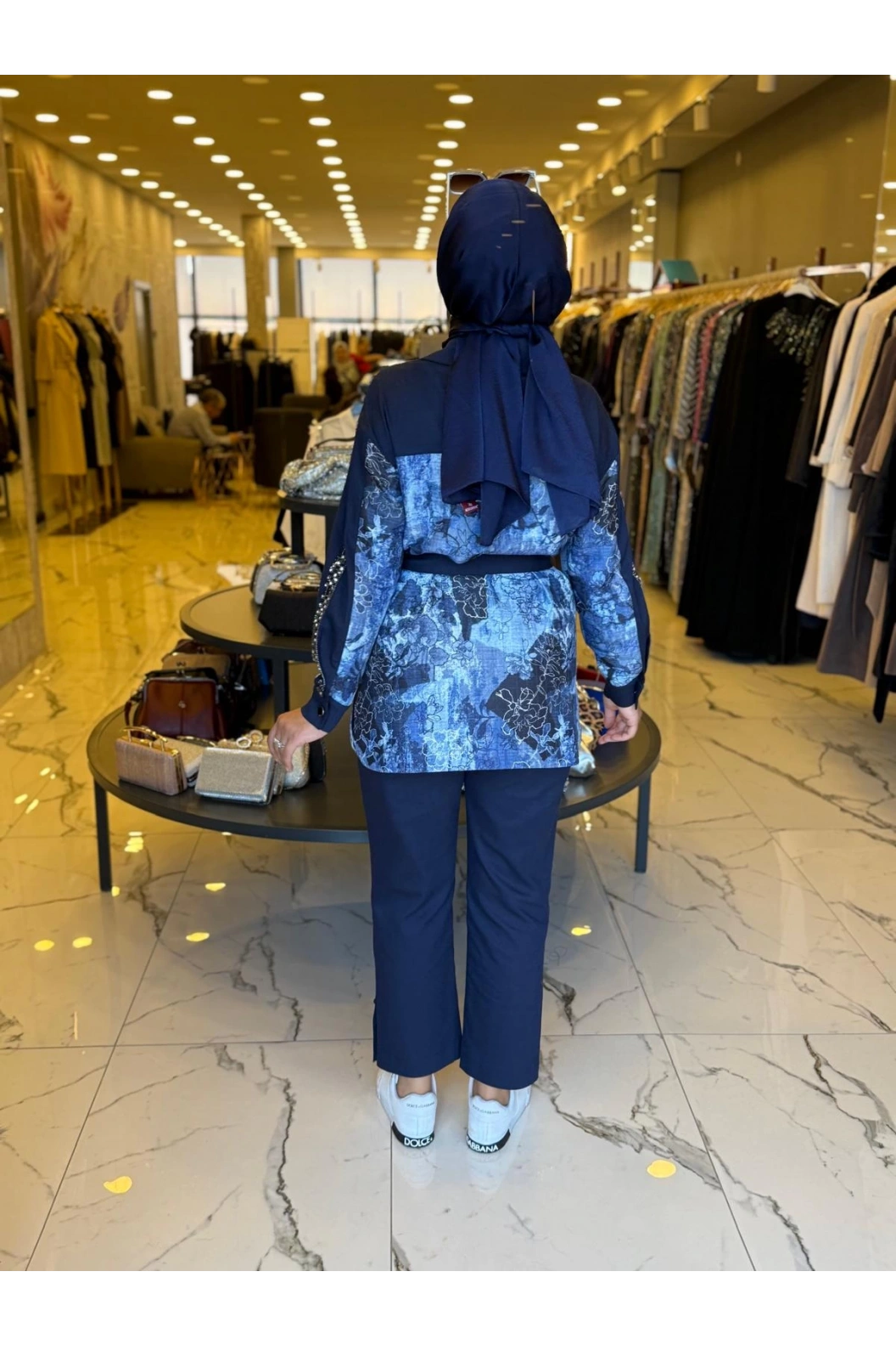 MY312-KOLU TAŞLI TAKIM LACİVERT