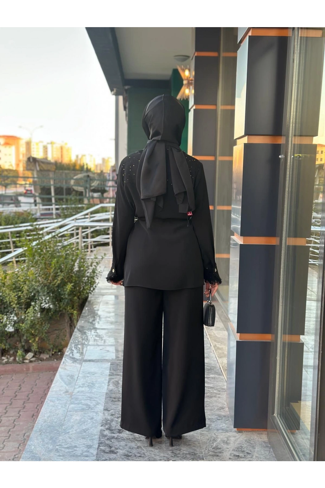 MY312-ŞANEL KOMBİNLİ TAKIM SİYAH