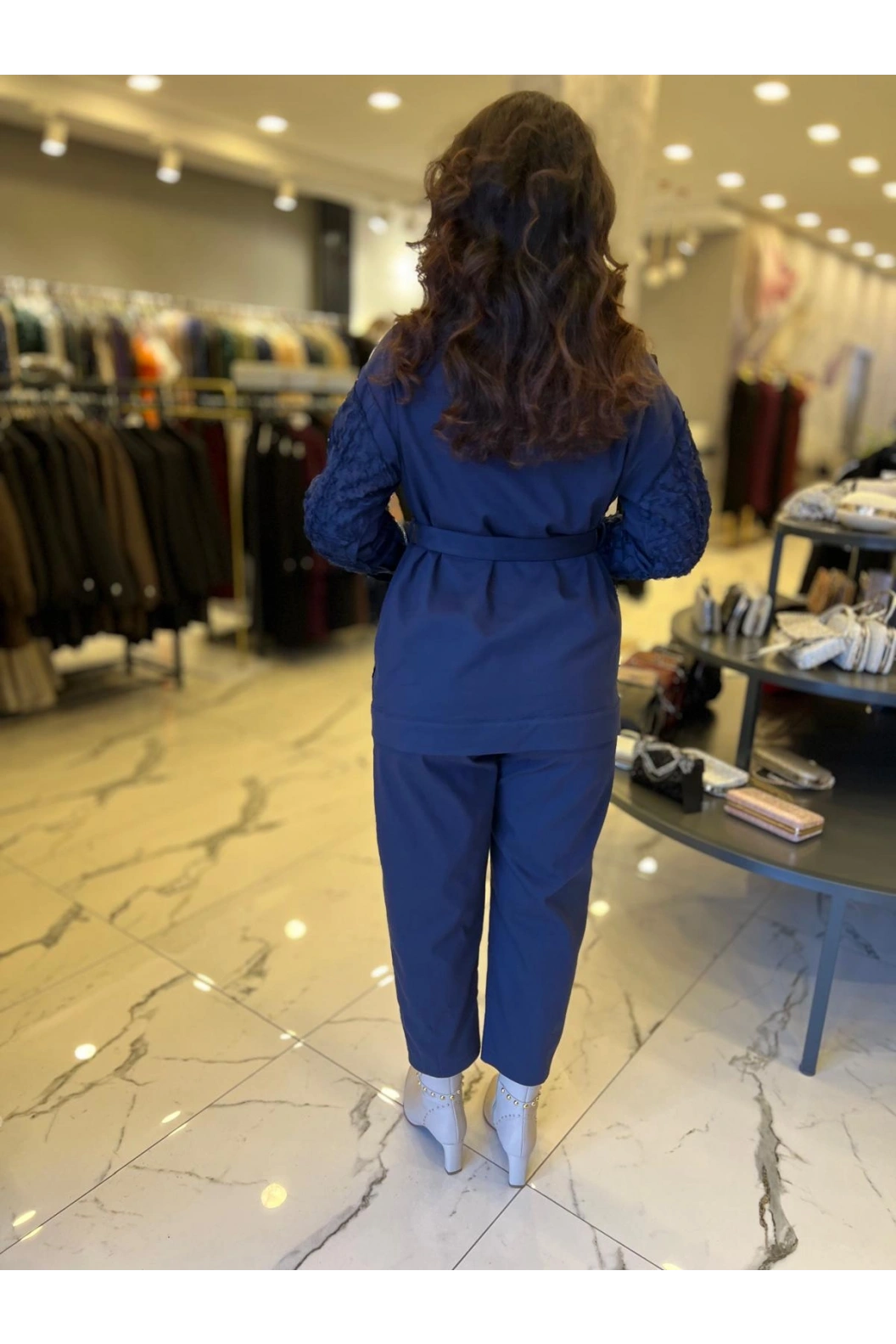 MY312-TAŞLI DANTELLİ PAN.TAKIM LACİVERT