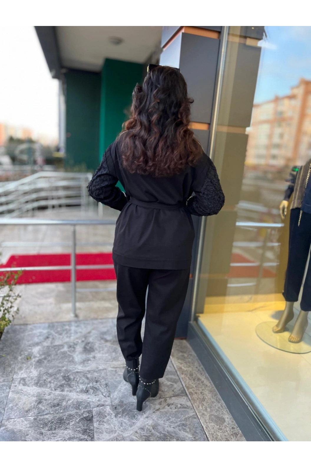 MY312-TAŞLI DANTELLİ PAN.TAKIM SİYAH