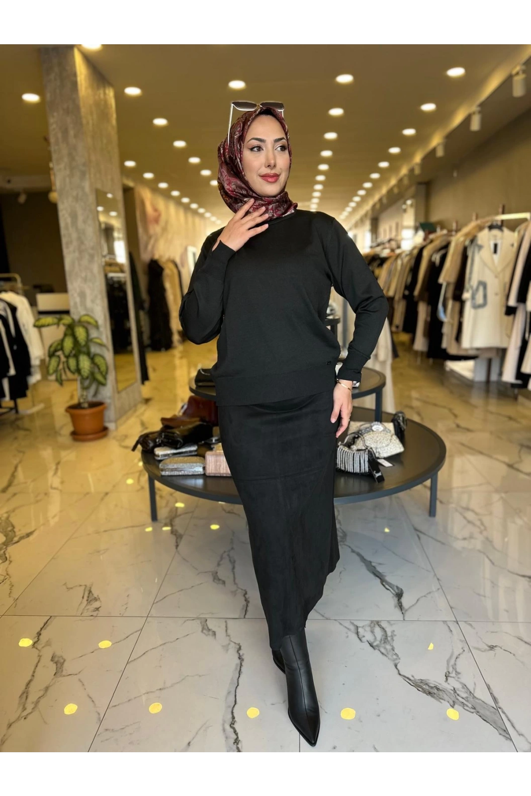 MY312-YARIM BALIKCI TRİKO BLUZ SİYAH