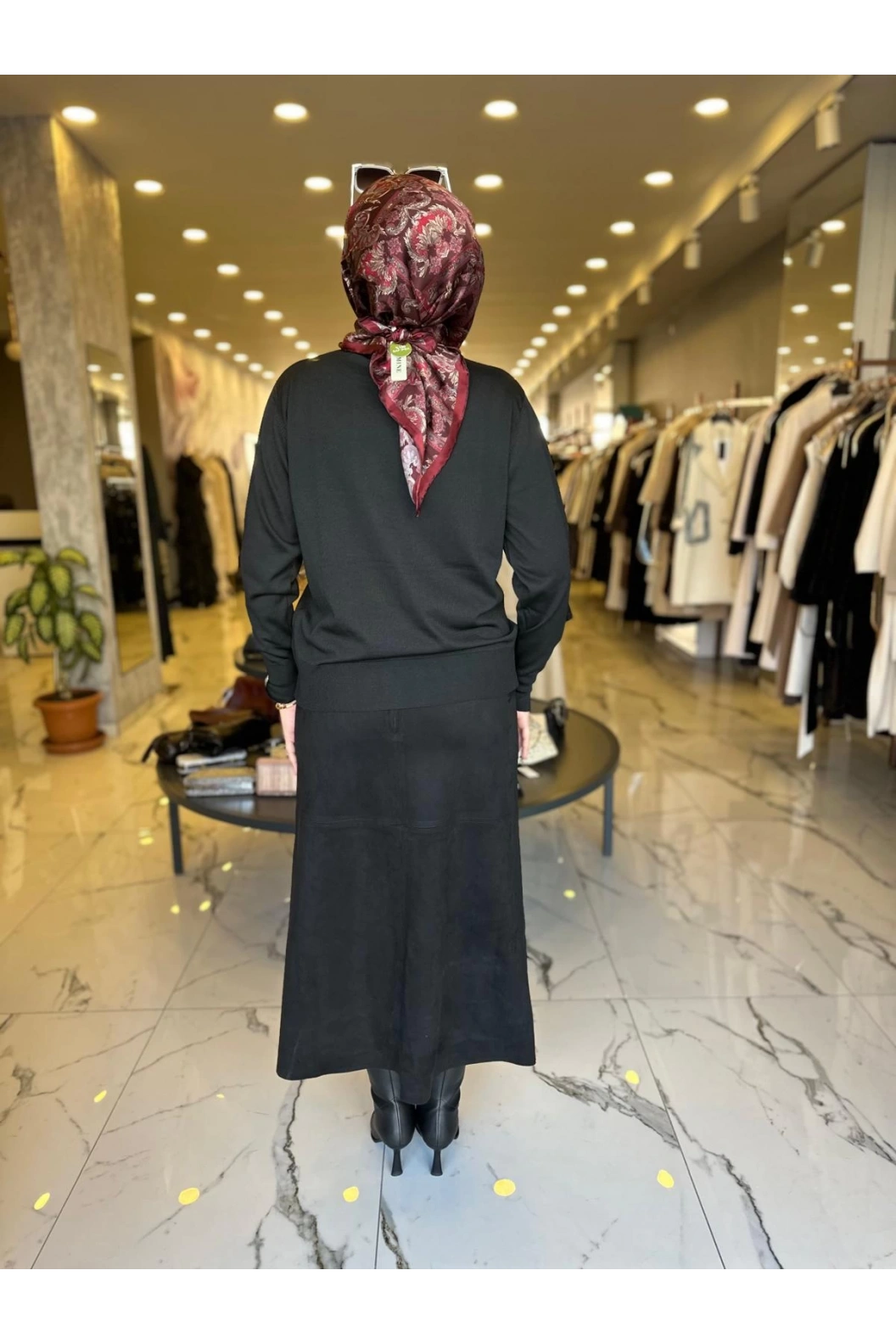 MY312-YARIM BALIKCI TRİKO BLUZ SİYAH