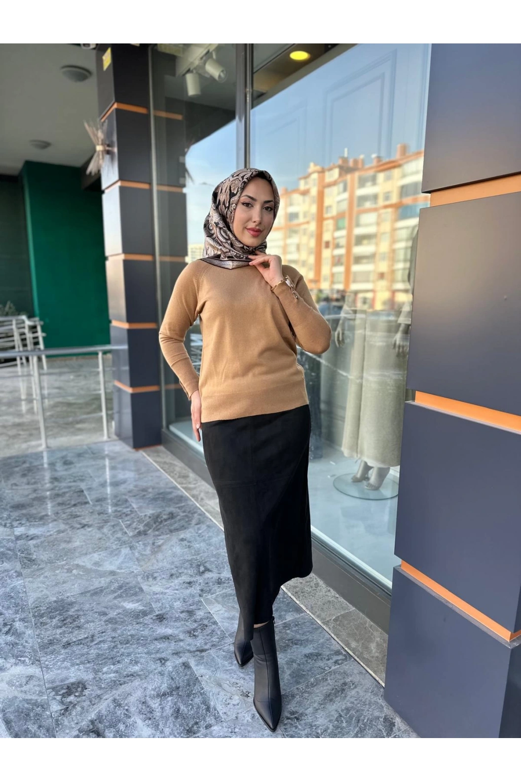 MY312-YARIM BALIKCI TRİKO KAZAK BEJ