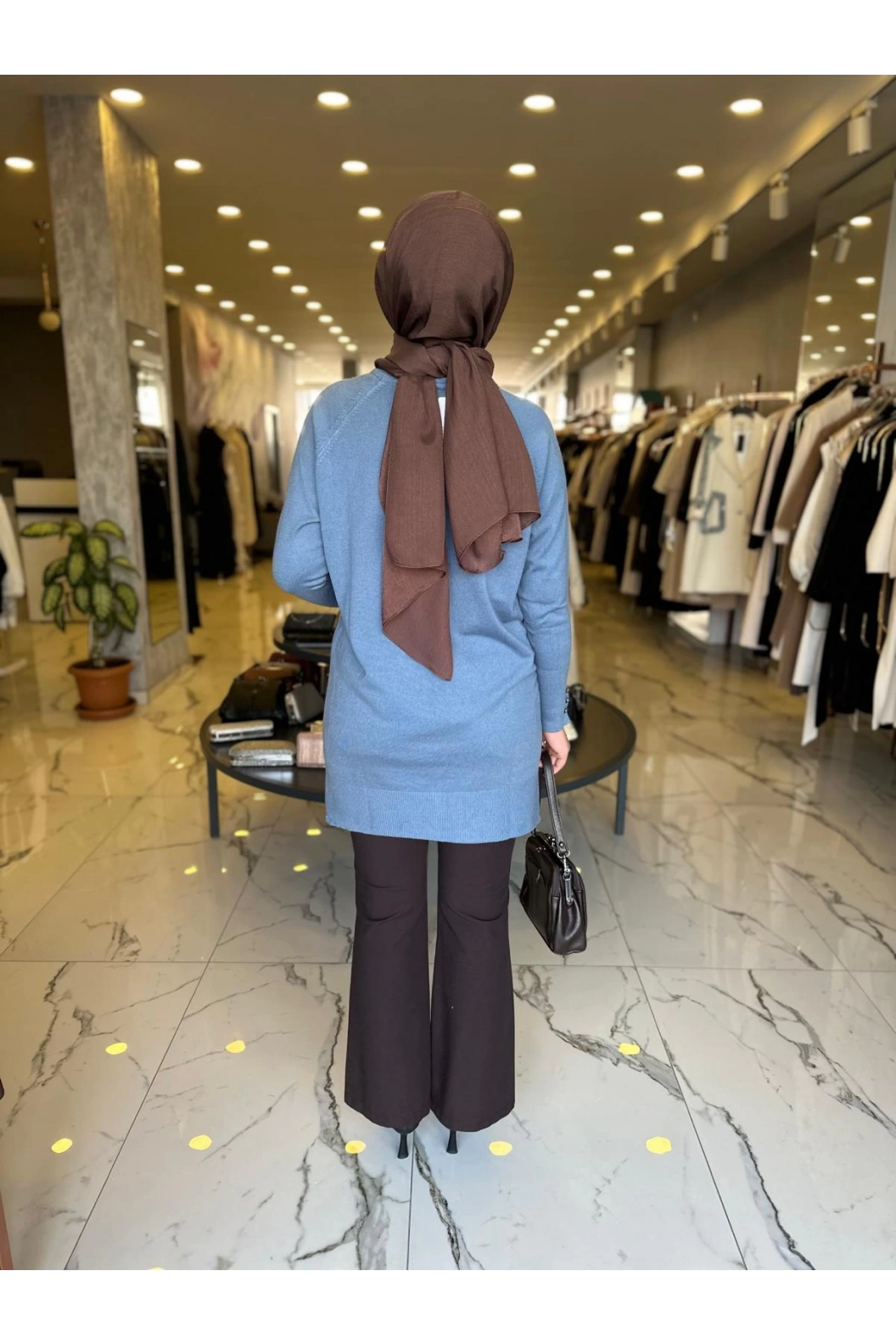 MY312-YARIM BALIKCI TRİKO TUNİK MAVİ