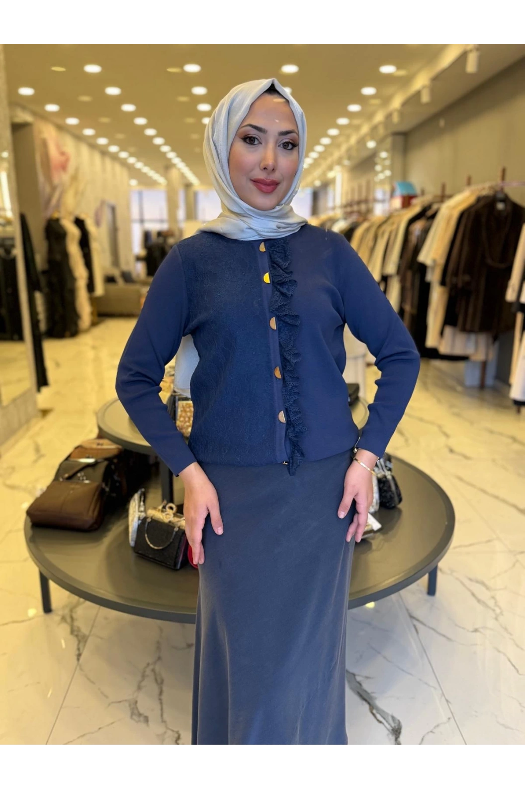 NİLİWİ-FIRFIRLI HIRKA LACİVERT