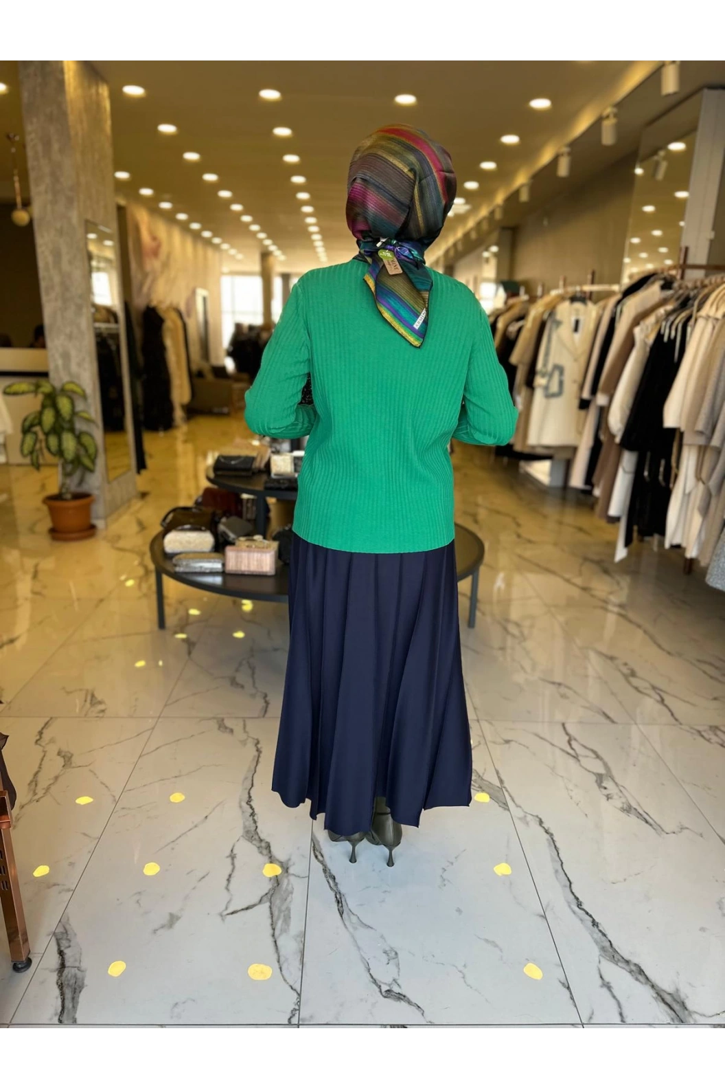 NİLİWİ-FİTİLLİ BLUZ YEŞİL