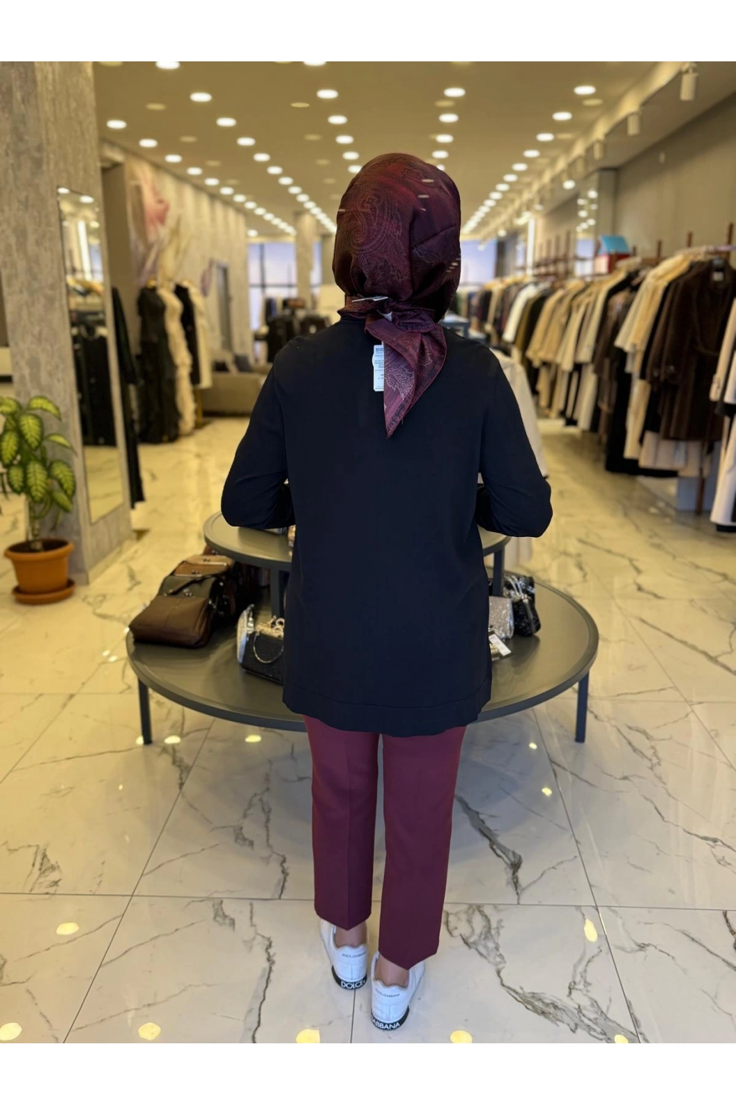 NİLİWİ-YANLARI FERMUARLI TUNİK SİYAH