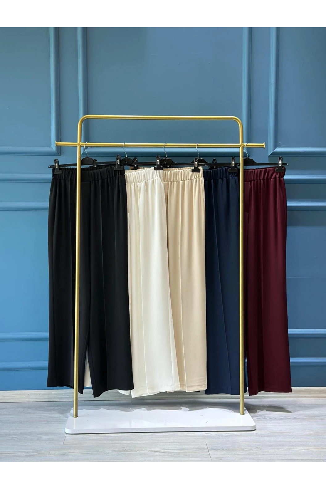 SENTEZ-BELİ LASTİKLİ GENİŞ PAÇA SAKS