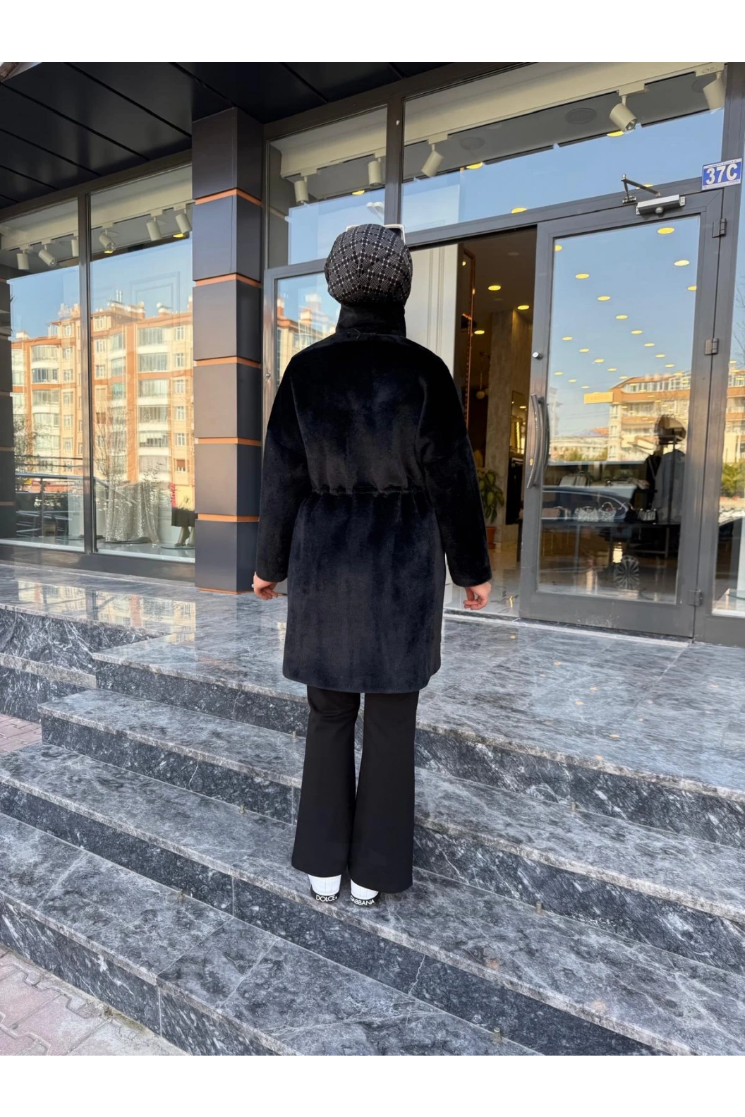 SOLİS-ANGORA NAKIŞLI KABAN SİYAH