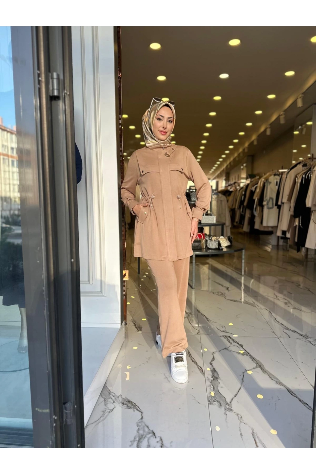 SOLİS-İKİLİ PANTOLONLU TAKIM VİZON