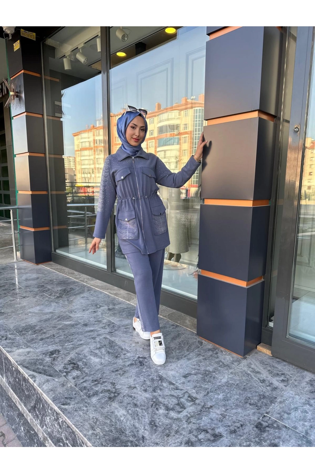 SOLİS-İKİLİ TAŞLI TAKIM İNDİGO