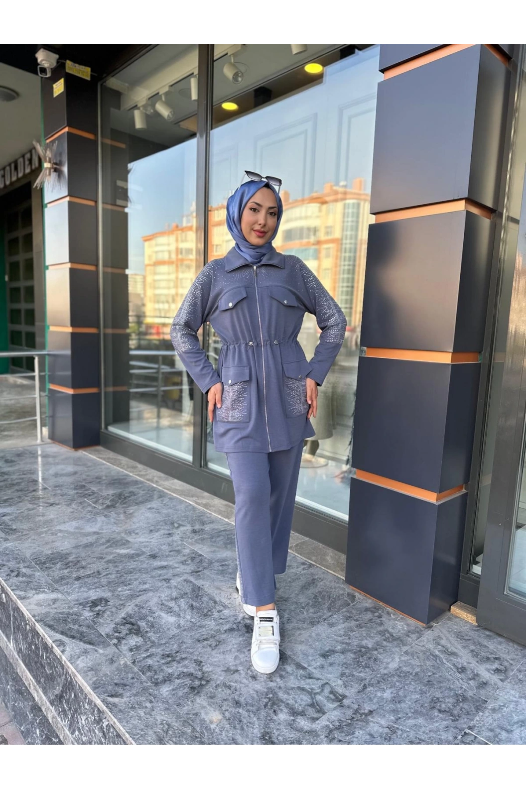 SOLİS-İKİLİ TAŞLI TAKIM İNDİGO