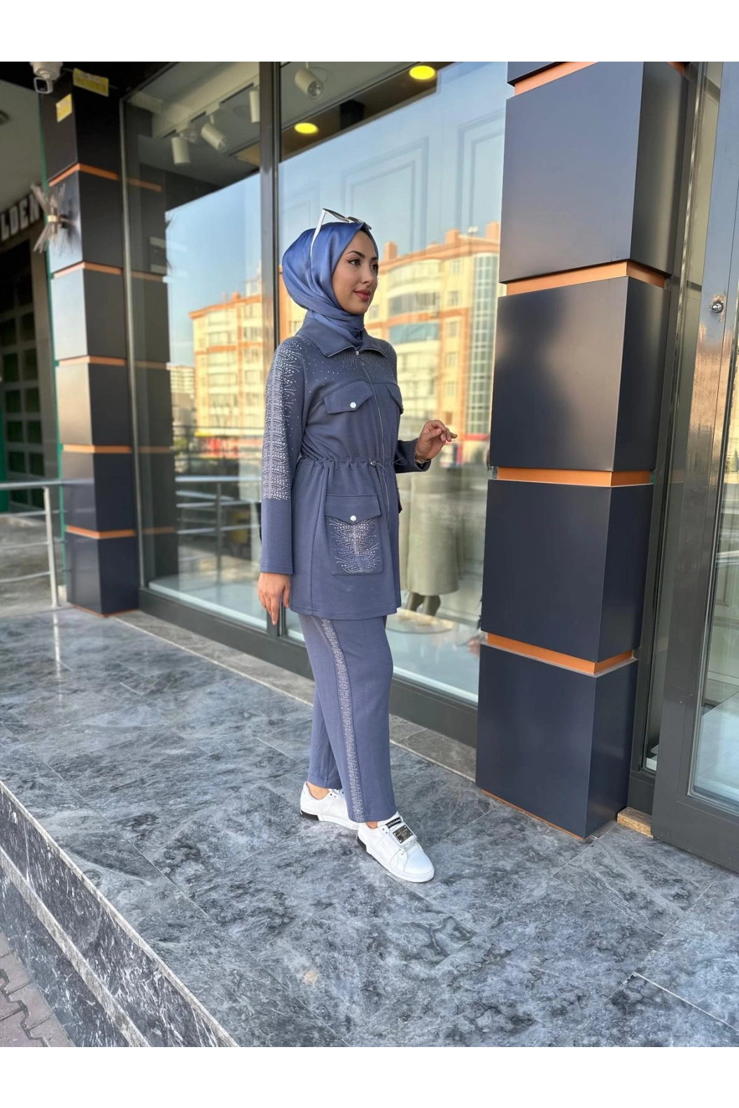 SOLİS-İKİLİ TAŞLI TAKIM İNDİGO