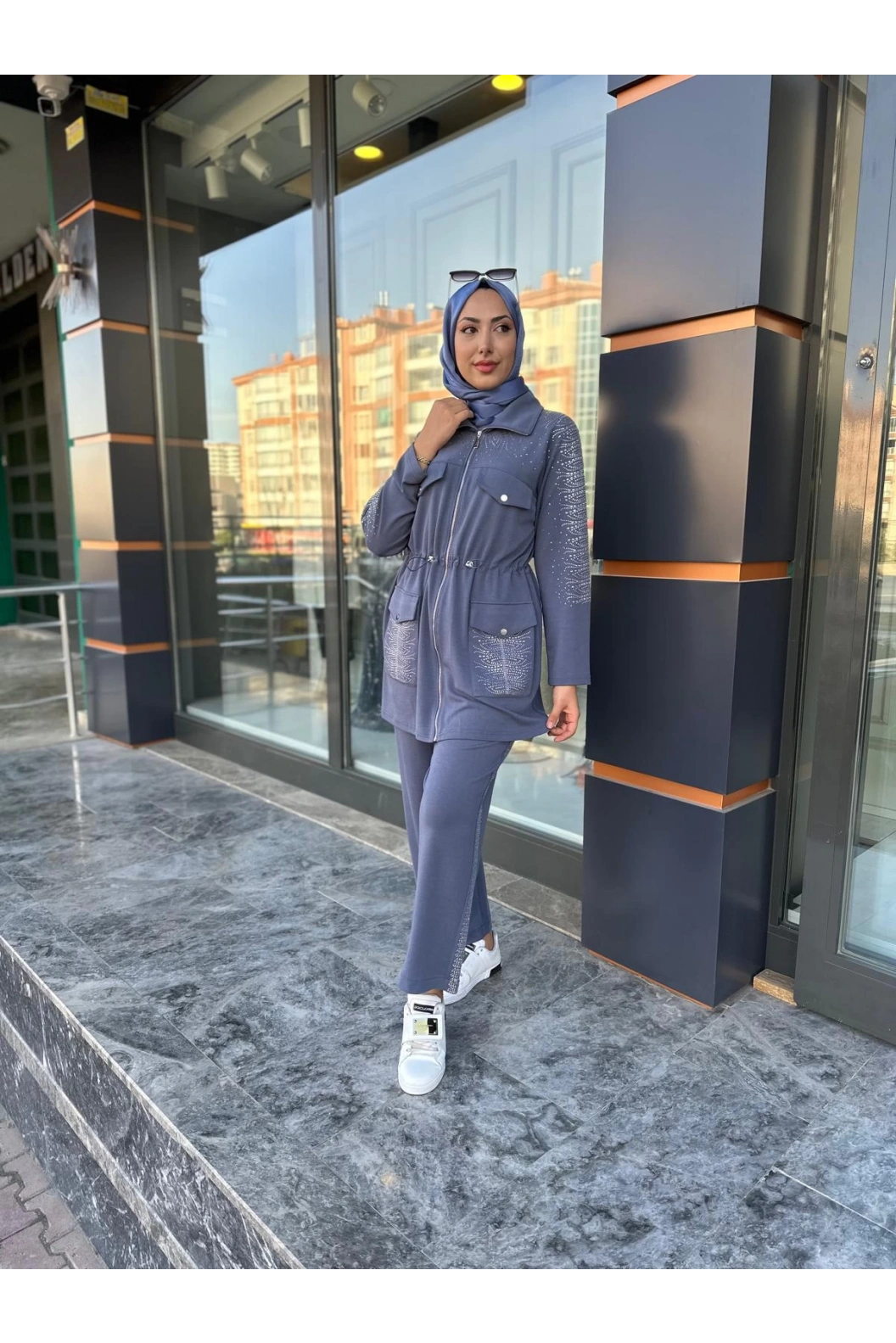 SOLİS-İKİLİ TAŞLI TAKIM İNDİGO