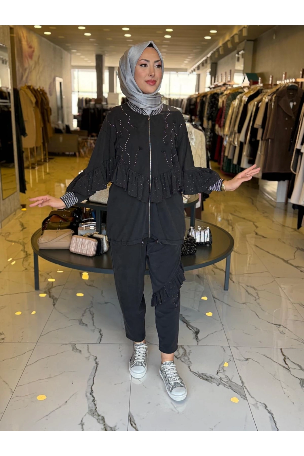 SOLİS-İKİLİ TENSEL TAKIM SİYAH