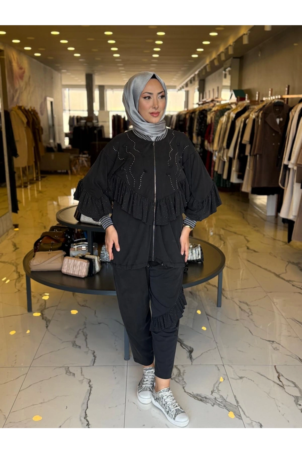 SOLİS-İKİLİ TENSEL TAKIM SİYAH