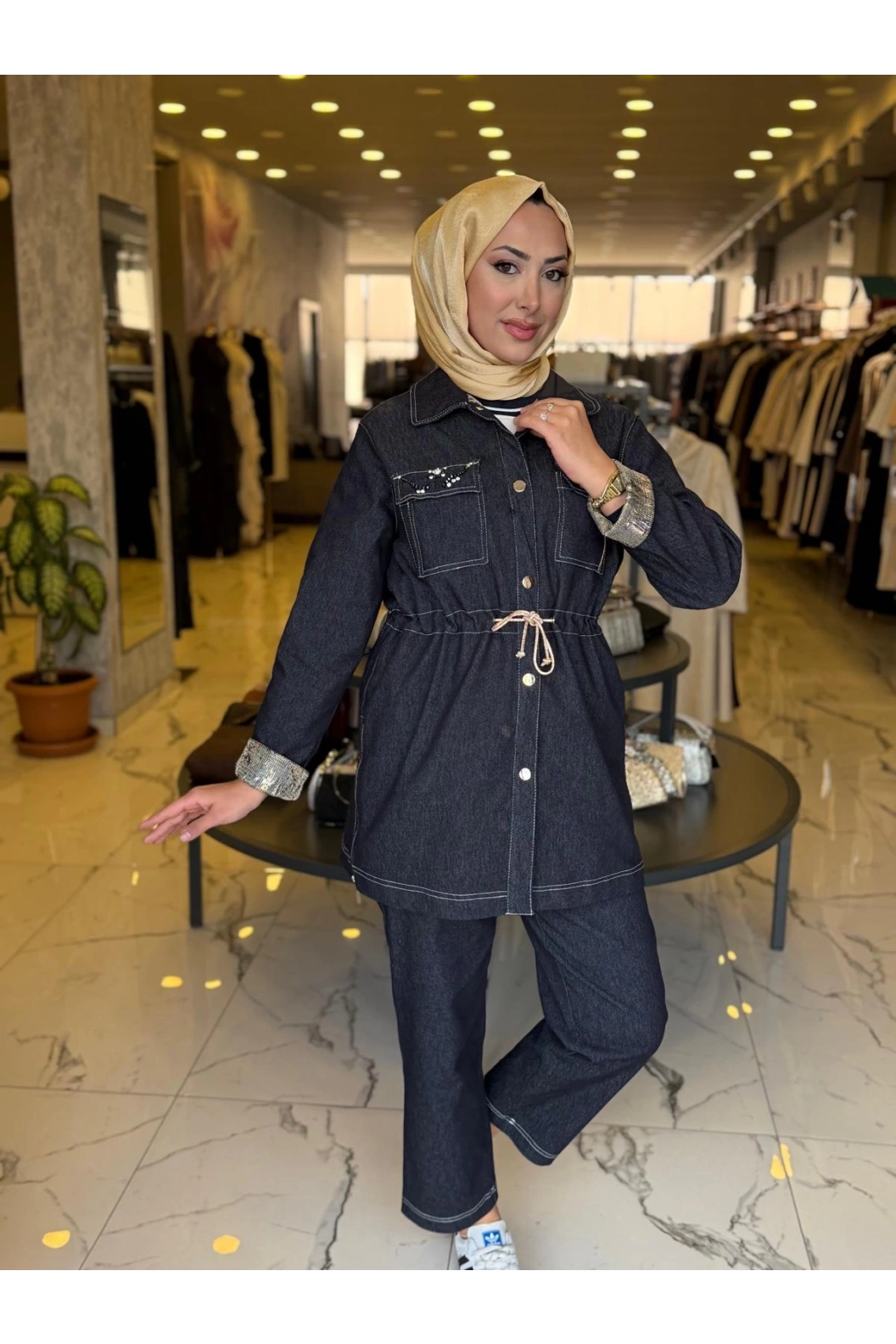 SOLİS-ÜÇLÜ KOT TAKIM LACİVERT