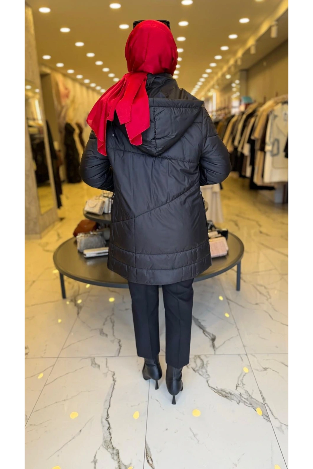 TRENÇ-ŞİŞME KABAN SİYAH