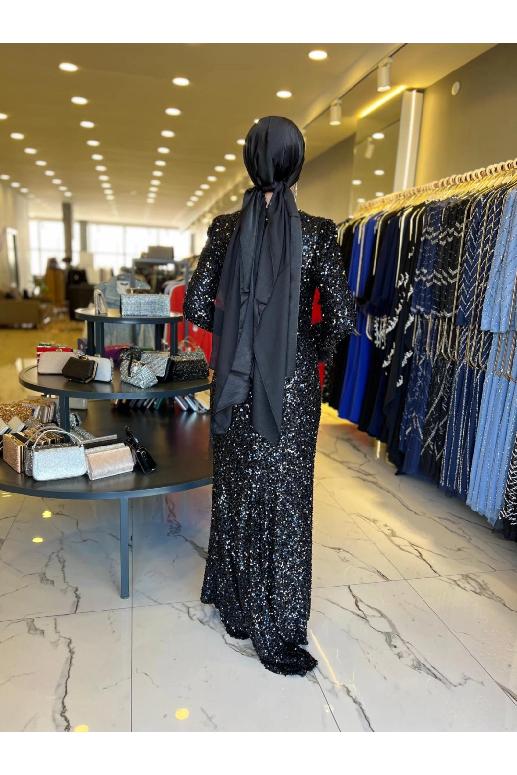 TUAY-PULPAYET ABİYE ELBİSE SİYAH