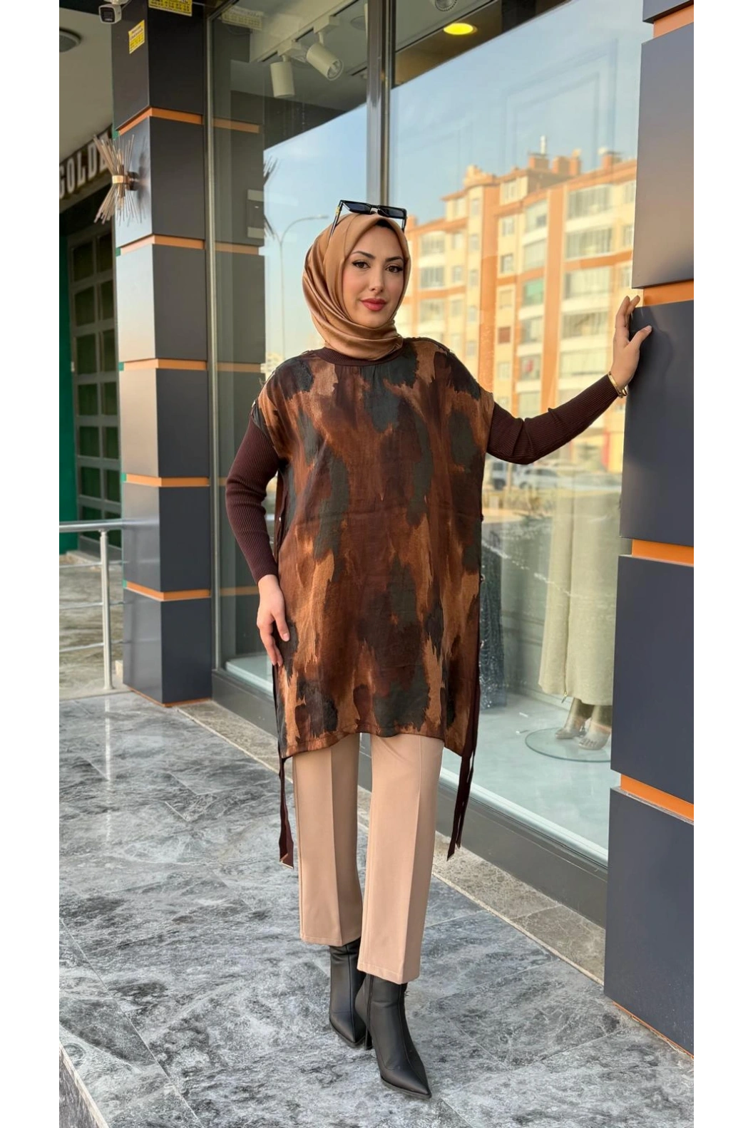 VİVO-KUPRA TUNİK KAHVE