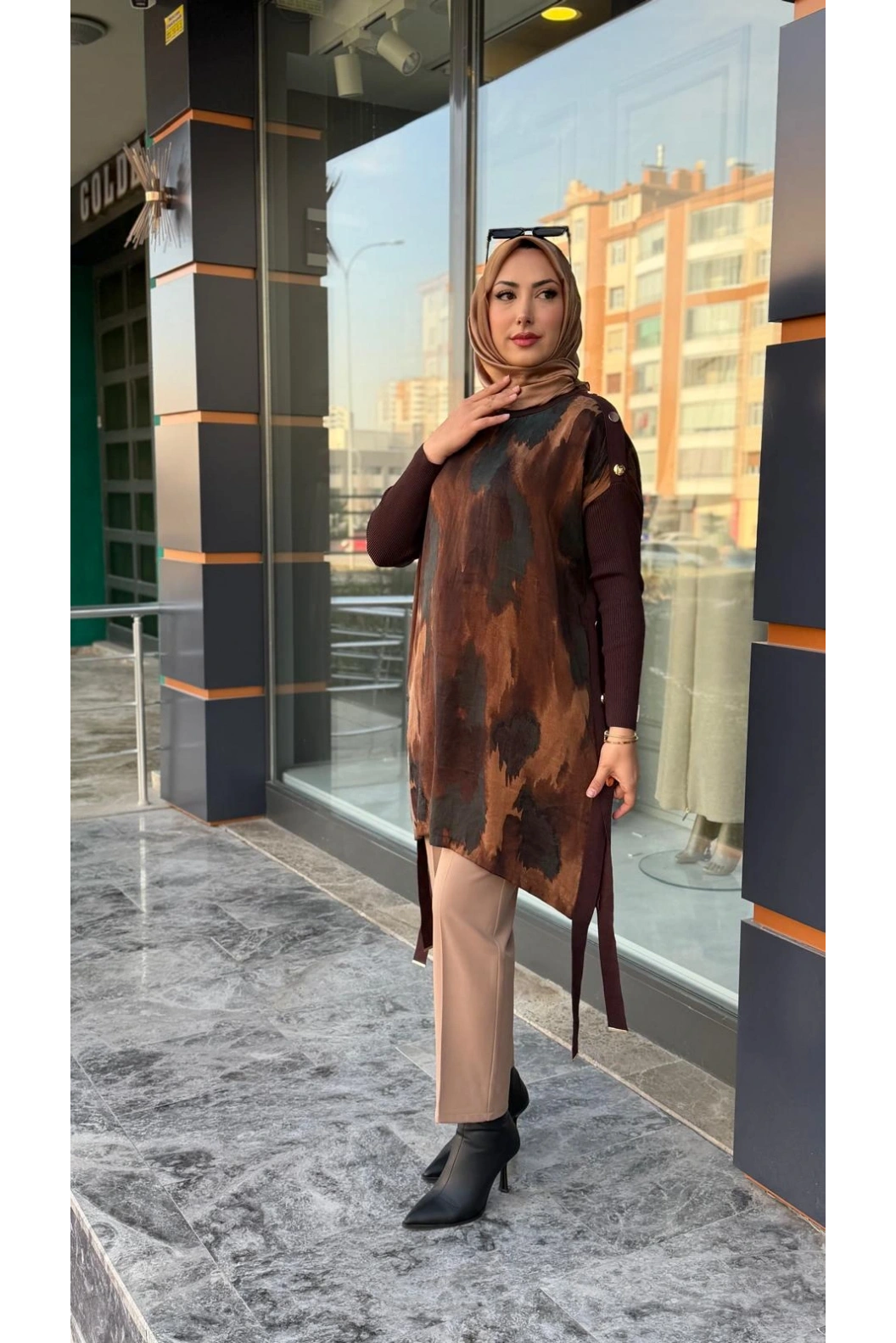 VİVO-KUPRA TUNİK KAHVE