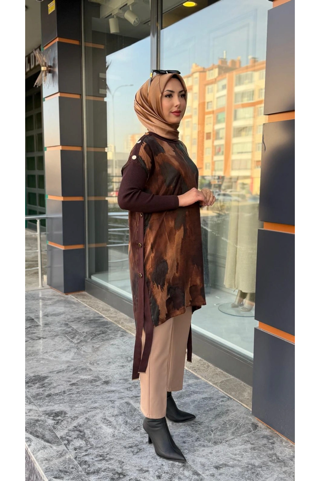 VİVO-KUPRA TUNİK KAHVE