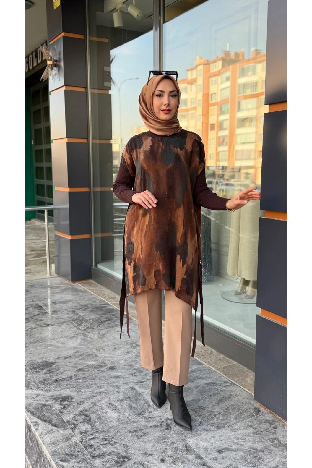 VİVO-KUPRA TUNİK KAHVE